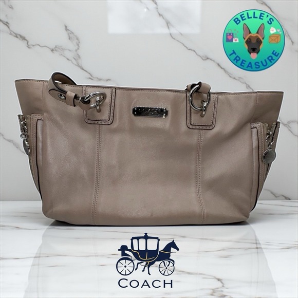 Coach Handbags - Coach Purse‎ Iridescent Shimmer Pearl Blush Pink Handbag Leather Tote Bag